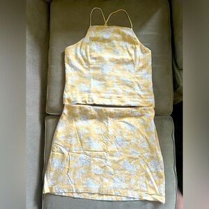 Abercrombie yellow floral skirt set